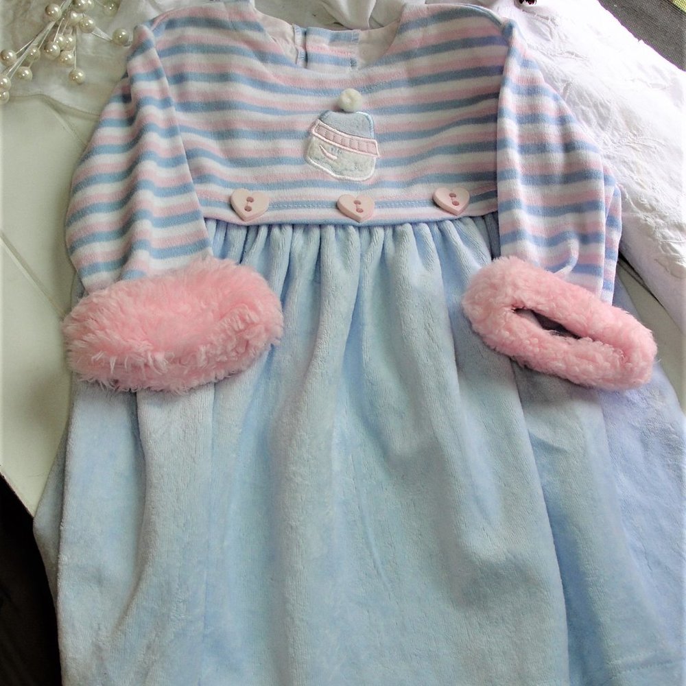 3 for $18...Peaches N Cream Snowman Dress